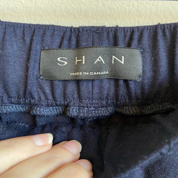 Shan Navy Blue Pull On Pants Size 8 Wool Cashmere Blend‎ - Picture 2 of 6